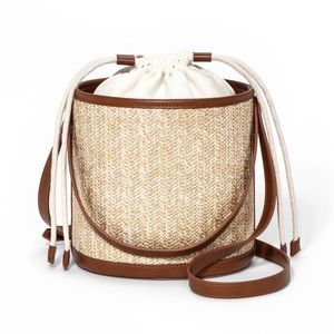 Target x WhoWhatWear straw bucket bag